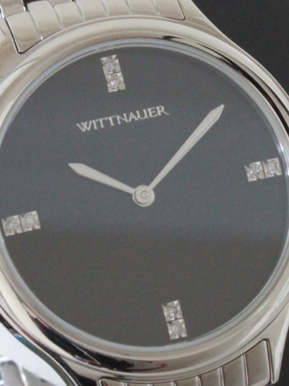 Wittnauer Ladies Quartz Watch 8 Hand Set Diamonds Minimalist Dial 34mm - Picture 9 of 12